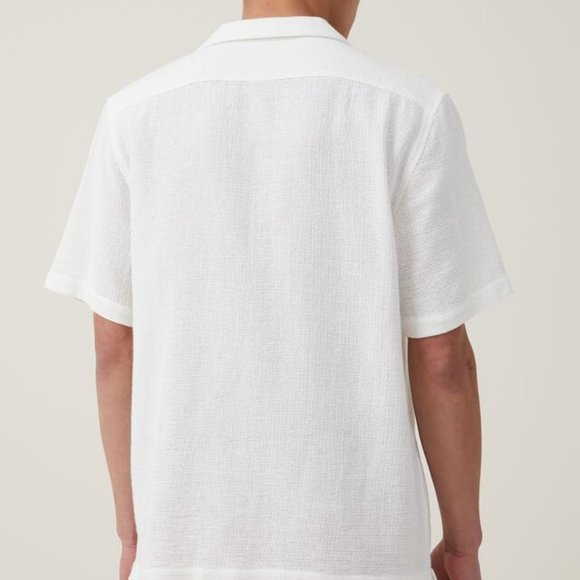 NWT - Cotton on Palma Short Sleeve Shir, White - Small - Picture 4 of 5
